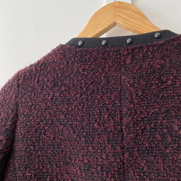 Gerard Darel Jacket Boucle Tweed Red UK 38 - Picture 9 of 12